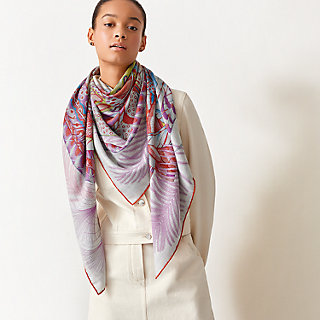 Plumes en Fete shawl 140 | Hermès Singapore